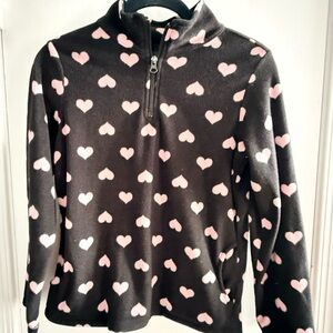 The Children's Place Black and Light Pink Heart Jacket